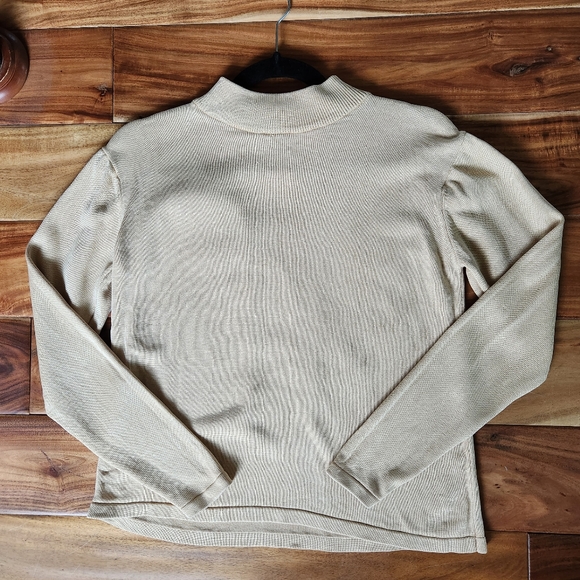 Vintage Sweater 100% Silk Kevo, Mock Turtleneck, Long Sleeve, Size Petite Small - Picture 1 of 7